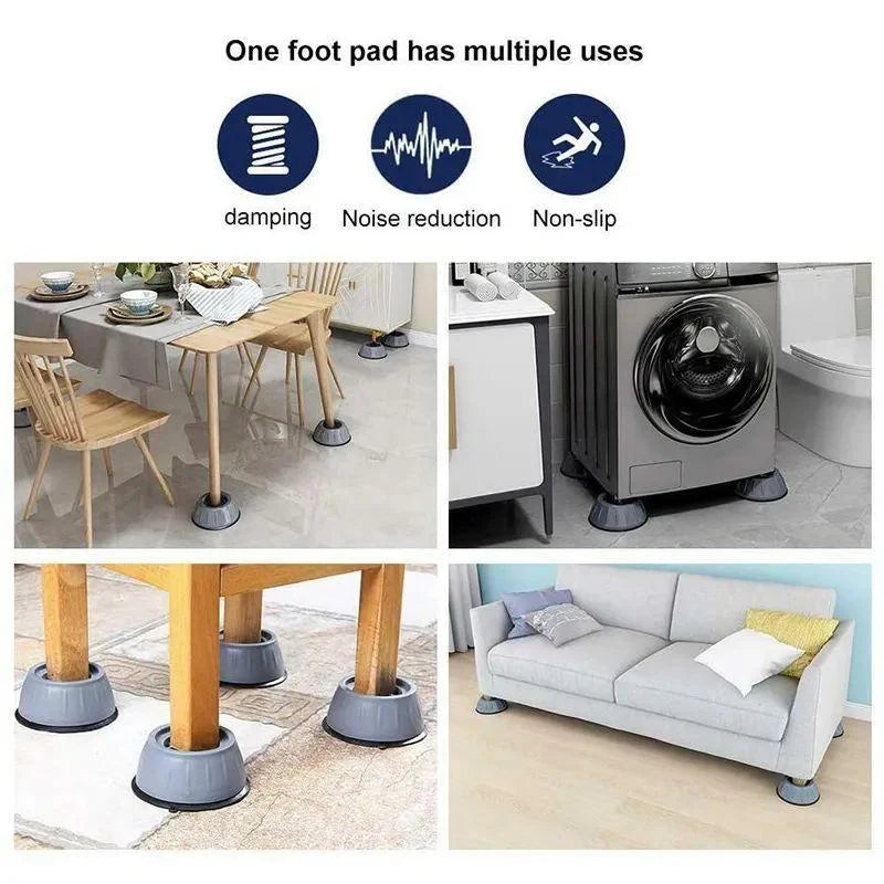 4Pcs Universal Anti‑Vibration Feet Pads