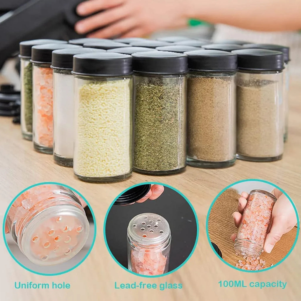 18 pcs Wheel Spice Rack 360° Rotating