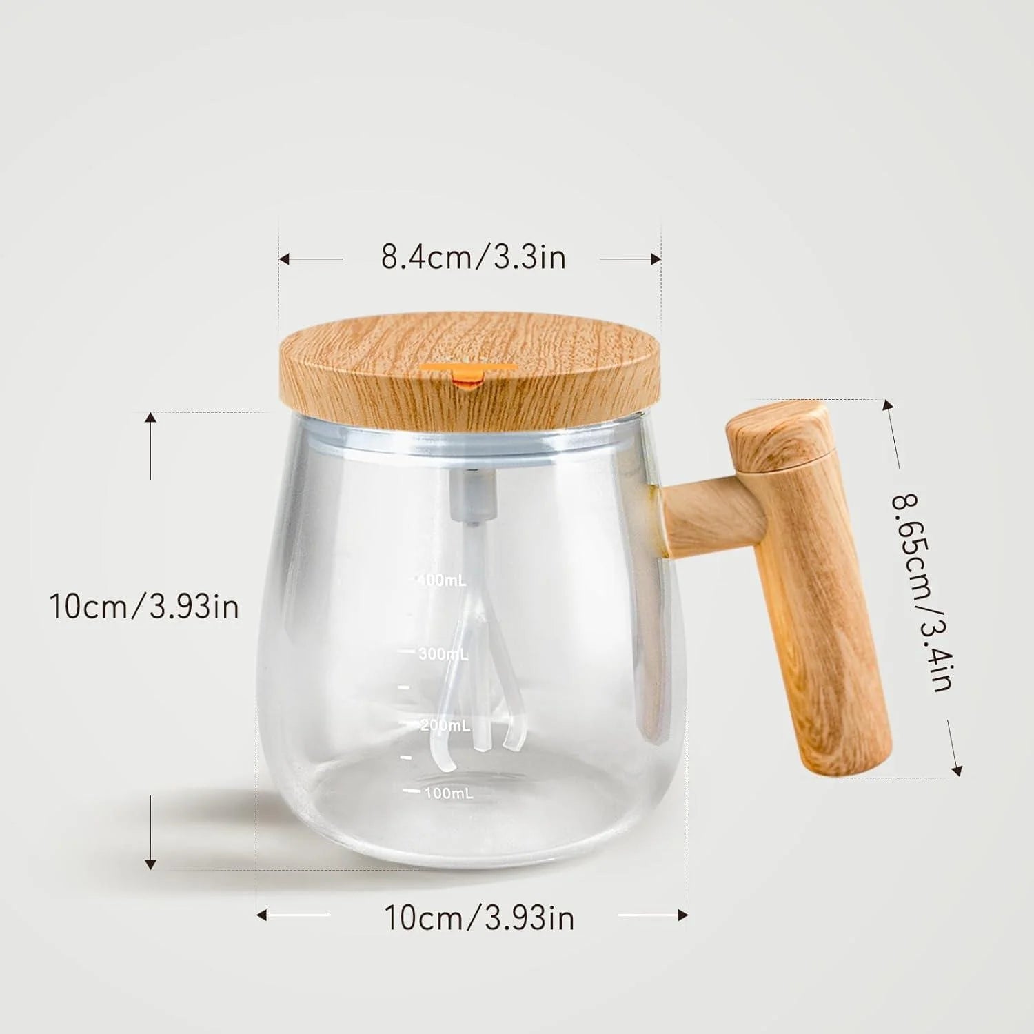 Wooden Design Automatic Self-Stirring Coffee Mug